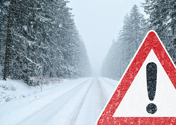 istock Winter Driving - Caution - Risk of Snow and Ice 493999308