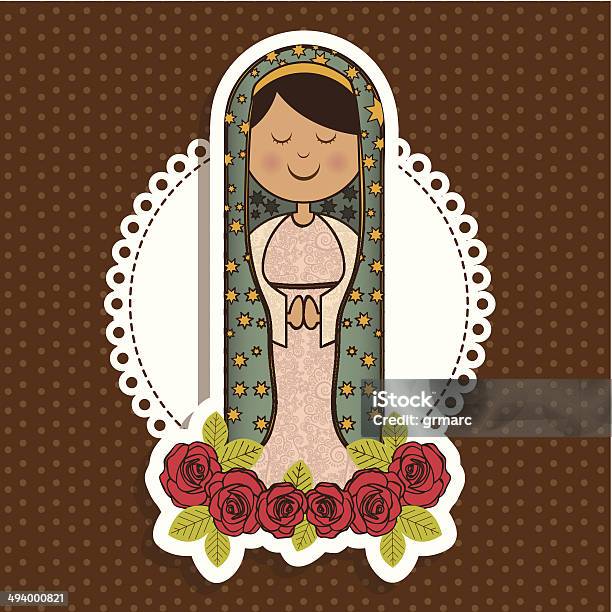Virgin Mary Stock Illustration - Download Image Now - Adult, Annunciation, Catholicism