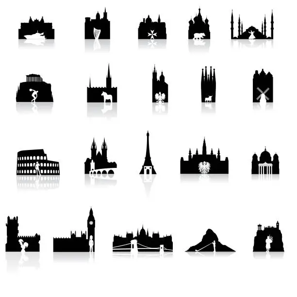 Vector illustration of European Icons Super Set