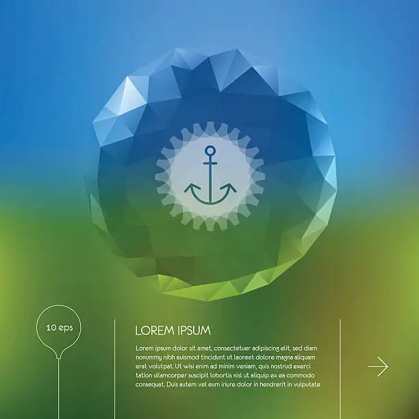 Vector illustration of Abstract anchor background