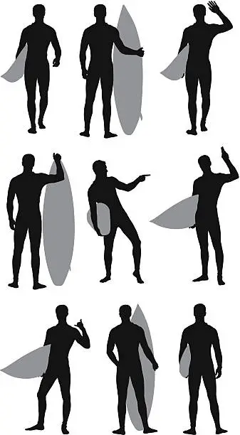 Vector illustration of Surfer