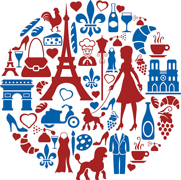 ilustrações de stock, clip art, desenhos animados e ícones de de colagem - paris france arc de triomphe france french culture
