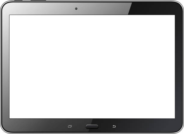 Tablet isolated Tablet computer isolated with blank screen, realistic vector illustration tablet stock illustrations