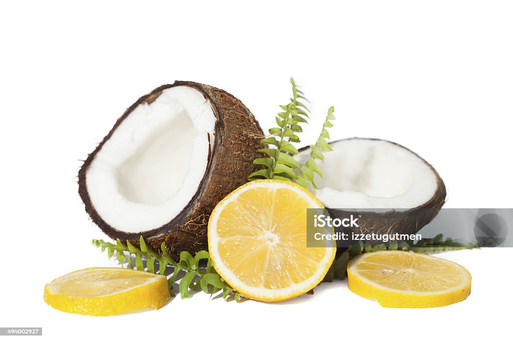 coconut coconut and lemon best choice for dessert Lemon - Fruit Stock Photo