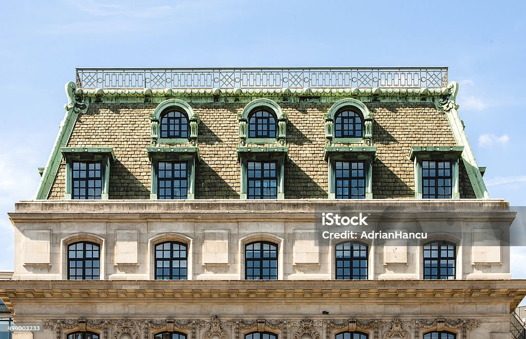 Victorian building property development in capital city Victorian building facade and roog in London, United Kingdom - property developement Architecture Stock Photo