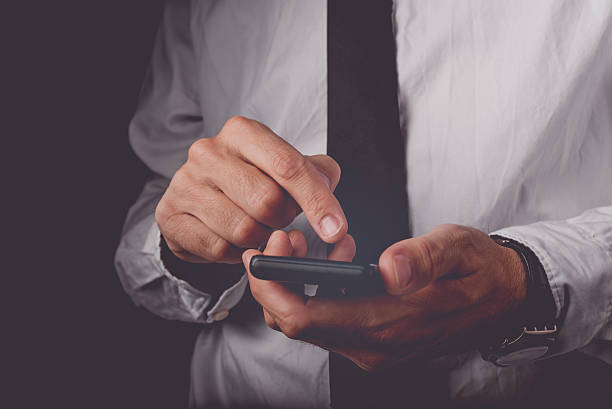 istock Businessman working on mobile smart phone 494004220