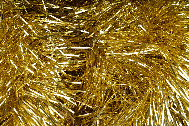 istock Christmas decorative ribbon gold 494008270