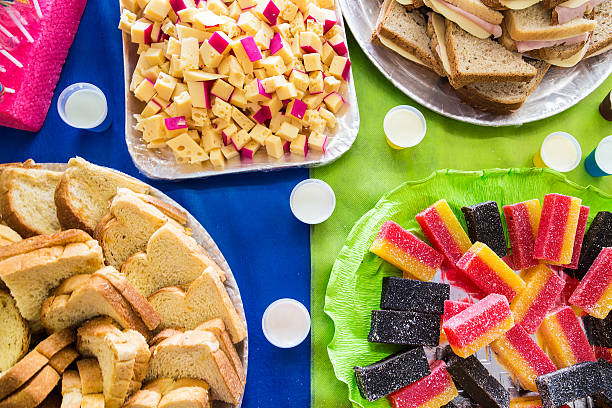 Colorful table prepared for the kids