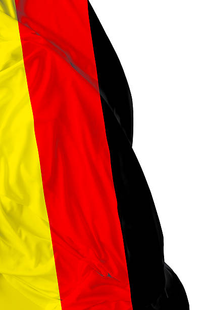 istock Germany waving flag on white background 494026296