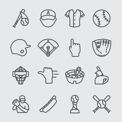 Baseball line icon