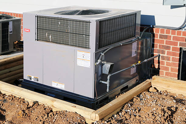 HVAC unit-exterior stock photo