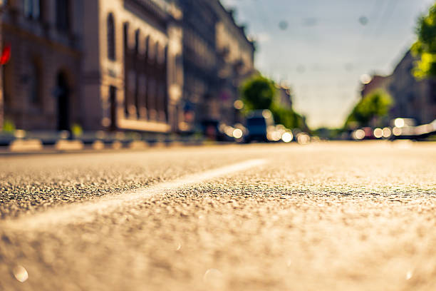 istock City on a sunny day, a quiet street with trees 494033524