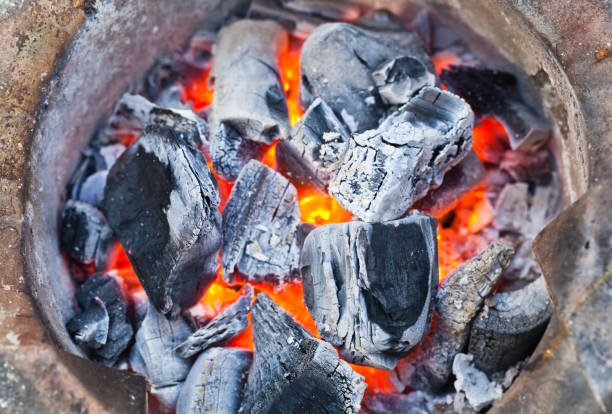 istock Close-up of burning charcoal 494034989