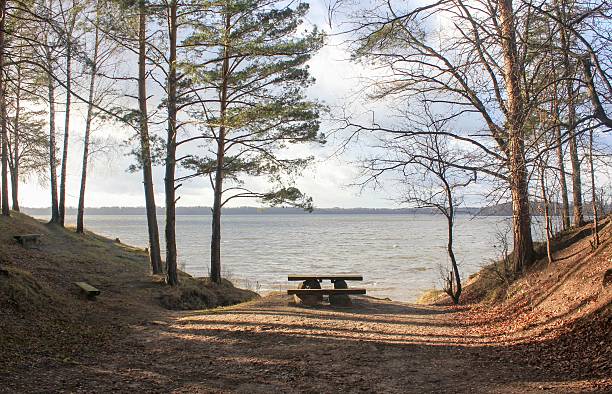 istock Resting place with a beautiful view over the lake 494035840