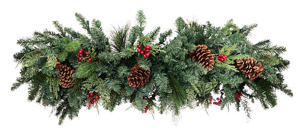 istock Christmas Garland Isolated on White Background 494036172