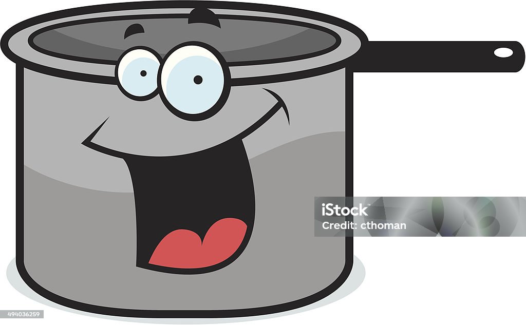 Metal Pot Animation Pot Smiling Stock Illustration - Download Image Now - Cartoon, Cheerful ...