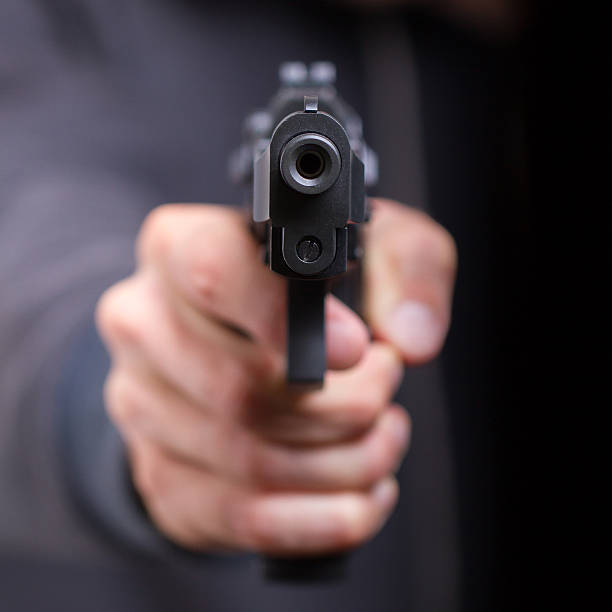 istock Man with gun, gangster 494036757