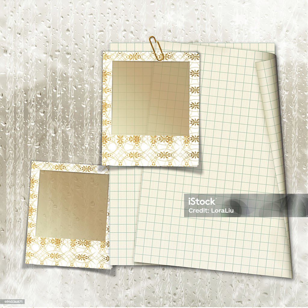 Slides with handmade ornaments for photos Slides with handmade ornaments for photos on white abstract background Abstract Stock Photo