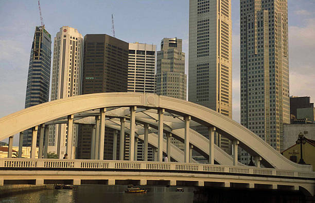 Downtown Singapore in South East Asia.