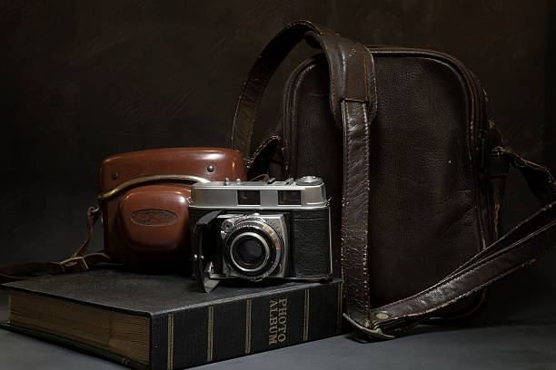 istock Still life of Vintage camera and bag 494038094