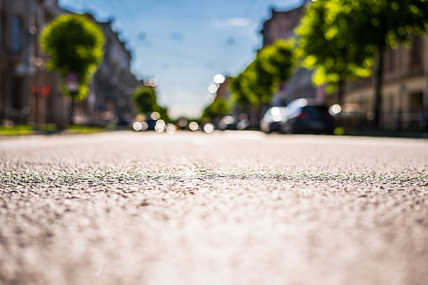 istock City on a sunny day, a quiet street with trees 494038406