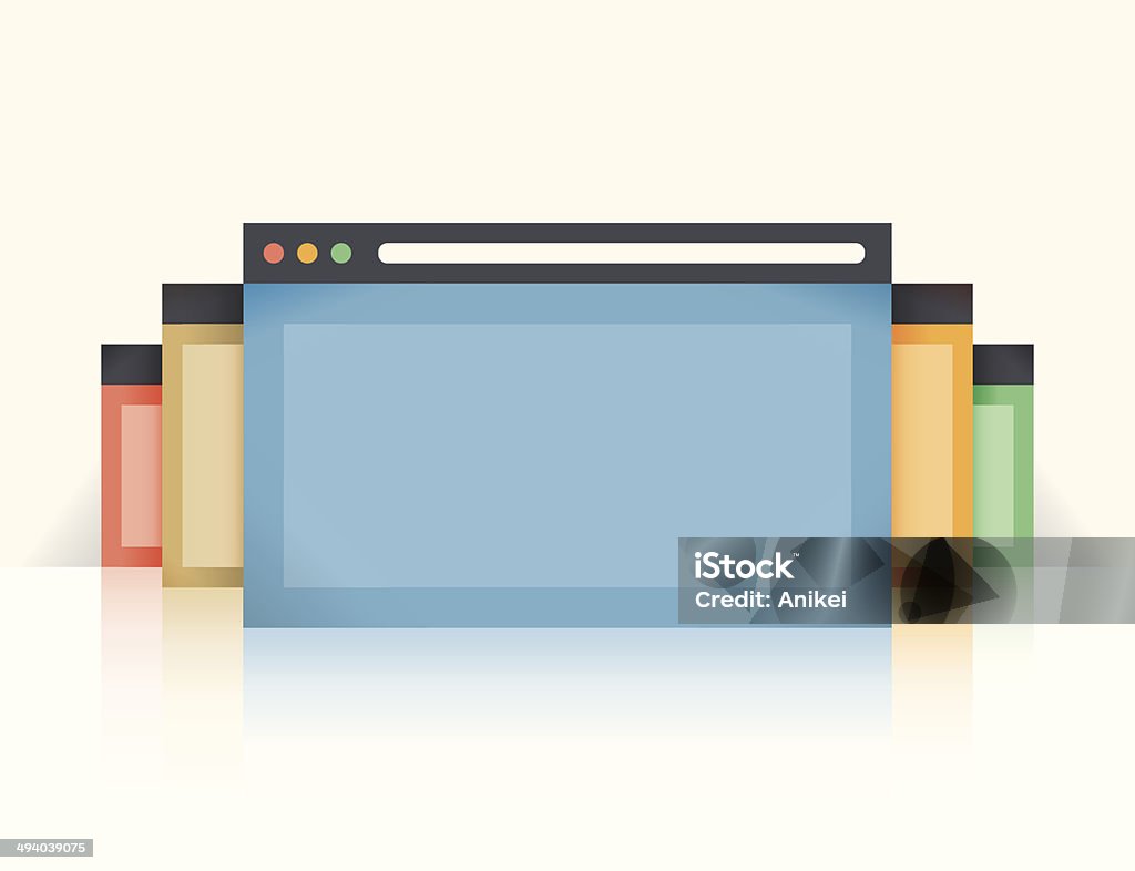 Browser Reflective Multi Colored Internet Browser Windows With Reflection Stock ...