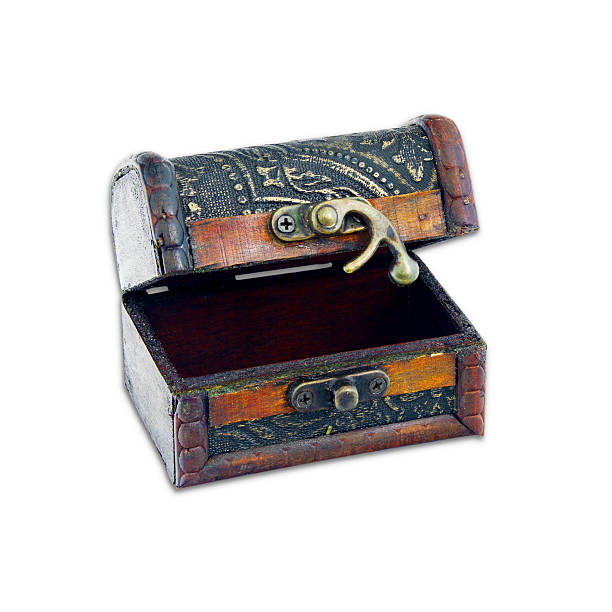 istock Vintage chest on isolated white background 494040153