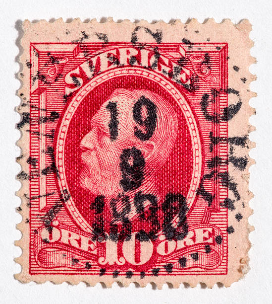 istock Vintage antique old postage stamp from Sweden 494040219