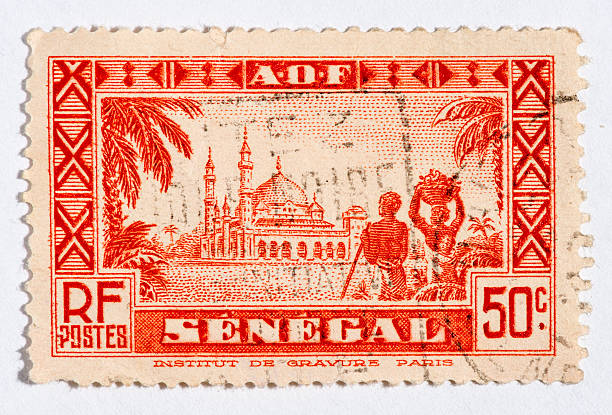 istock Vintage antique old postage stamp from Senegal 494040443