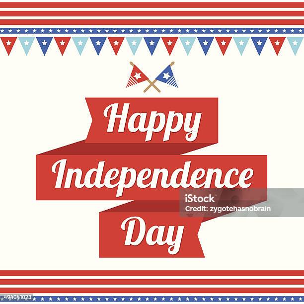 Happy Independence Day Stock Illustration - Download Image Now - Blue, Celebration, Computer Graphic