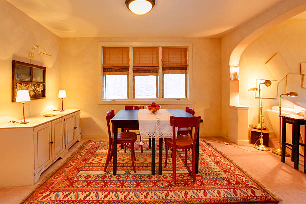 istock Golden dining and living room 494041849