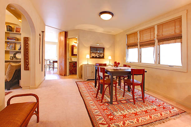 istock Golden dining and living room 494041889