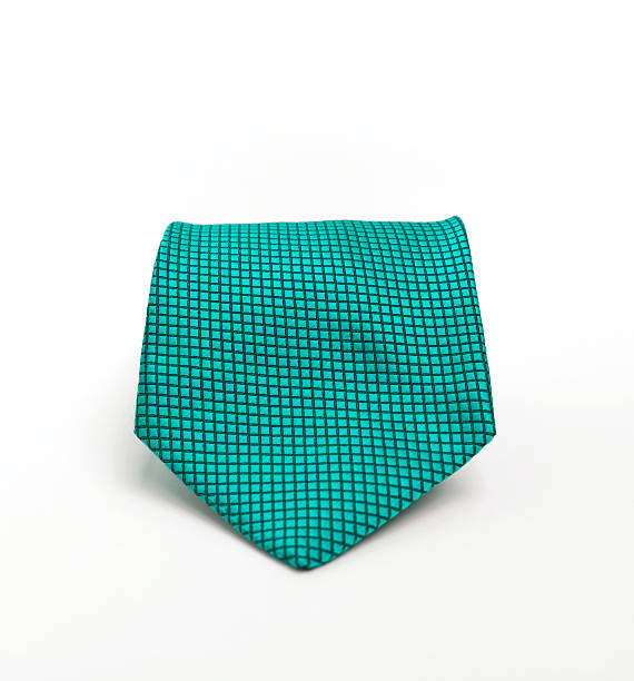 istock Turquoise color necktie on white background 494054392