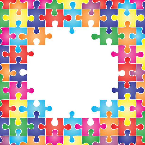 Puzzle Pieces Border Illustrations, Royalty-Free Vector Graphics & Clip