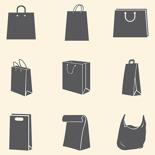 Vector Set of Shopping Bags Icons Vector Set of Shopping Bags Icons shopping bag illustrations stock illustrations