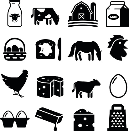 Dairy and Egg icons. Professional vector icons for your print project or Web site. See more in this series. 