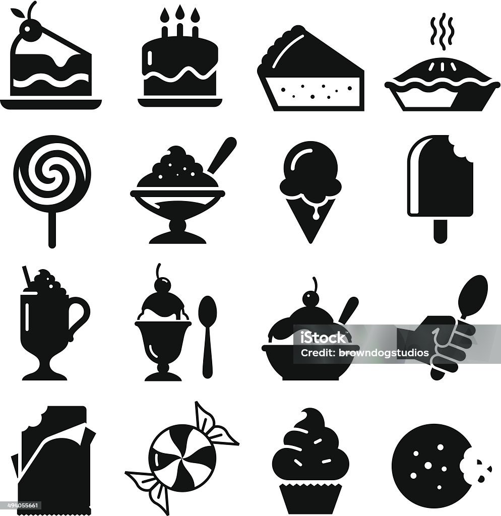 Sobremesa de Ícones-Black Series - Royalty-free Símbolo de ícone arte vetorial