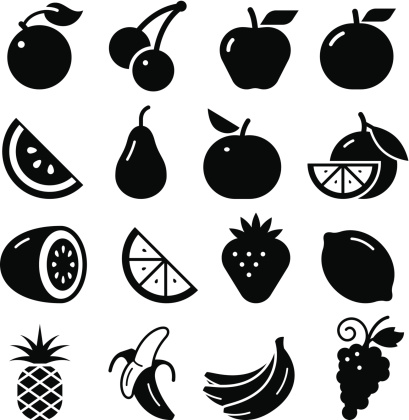 Fruits icon set. Professional vector icons for your print project or Web site. See more in this series. 
