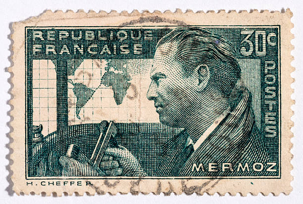 istock Vintage antique old postage stamp from France 494055759