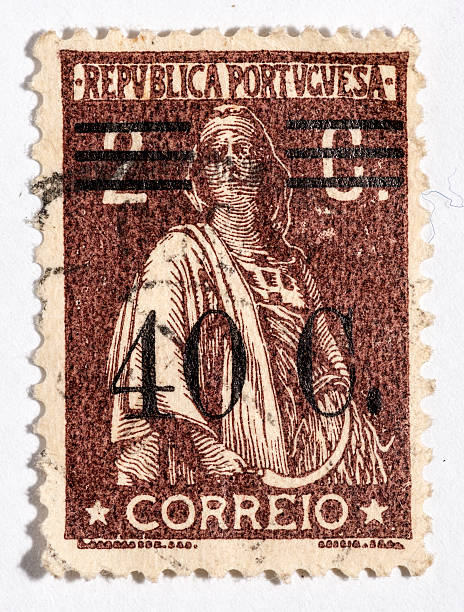 istock Vintage antique old postage stamp from Portugal 494055763