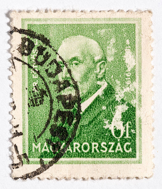 istock Vintage antique old postage stamp from Hungary 494055775