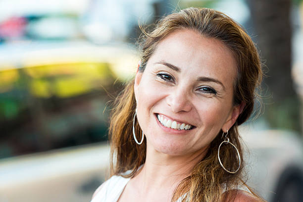 istock Smiling mature hispanic woman 494055807