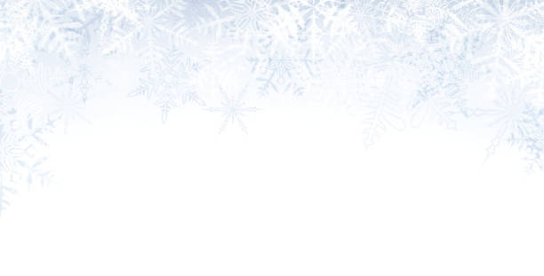 illustrazioni stock, clip art, cartoni animati e icone di tendenza di crystallic banner di natale con fiocchi di neve - cristallo di ghiaccio
