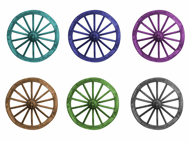 染色色の車輪背景がます。 - wagon wheel ストックフォトと画像