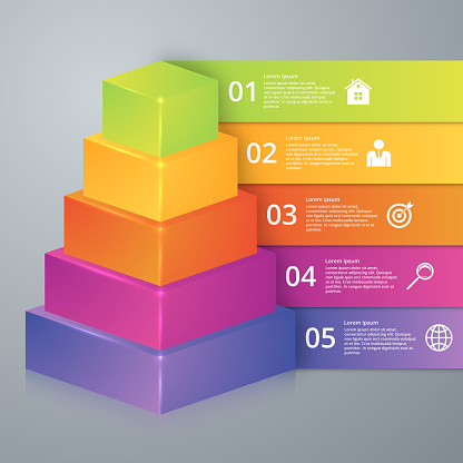 Options Pyramid Vector Illustration Infographics Four Options Pyramid Stock ...
