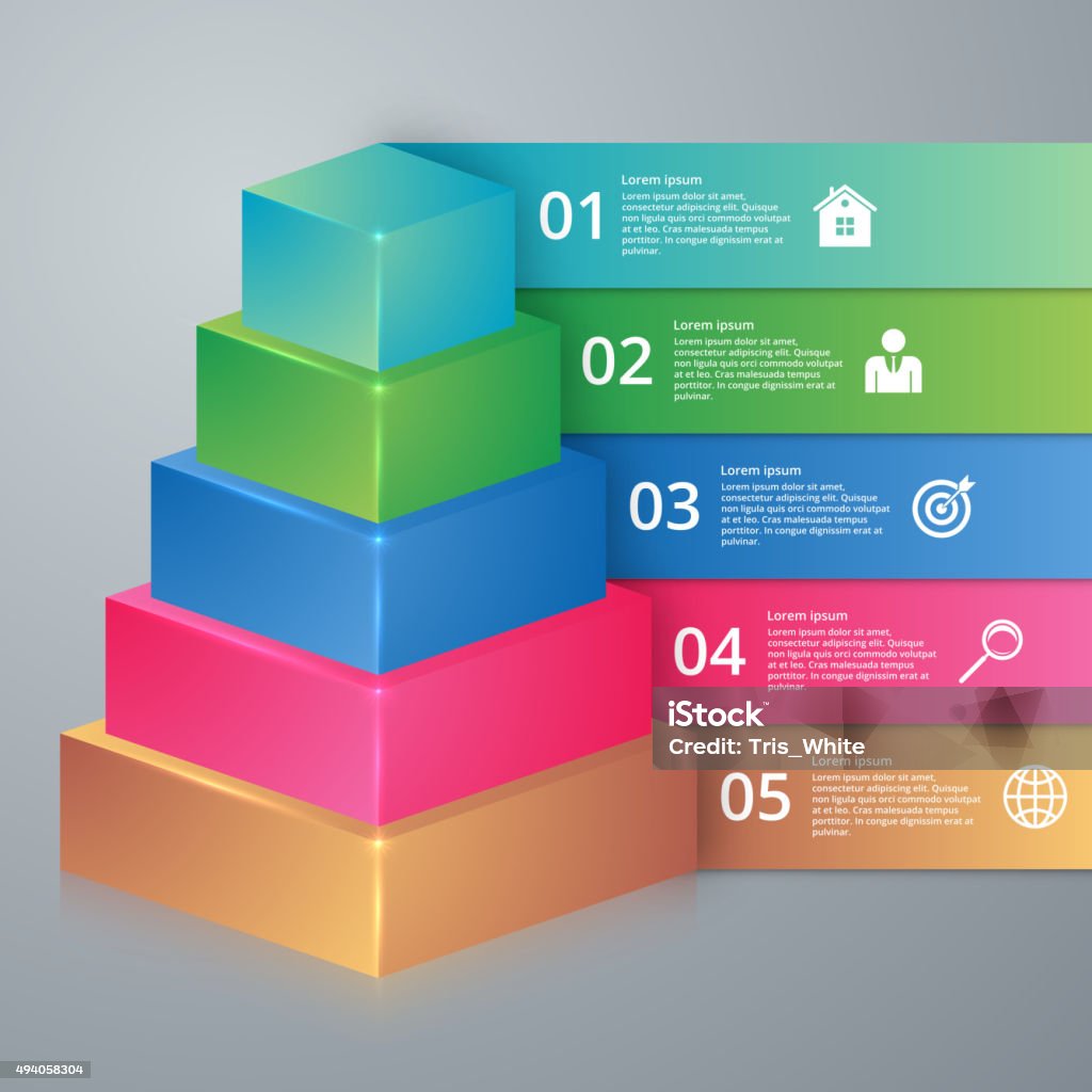 Options Pyramid Vector Illustration Infographics Four Options Pyramid Stock ...