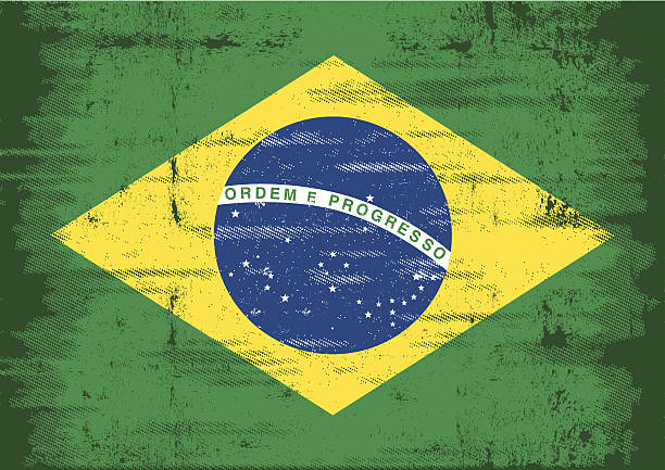 ilustraciones, imágenes clip art, dibujos animados e iconos de stock de grunge de bandera de brasil - flag brazil brazilian flag dirty