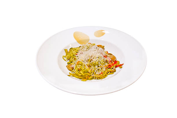 istock Spaghetti with vegetables, mushrooms and cheese 494058479