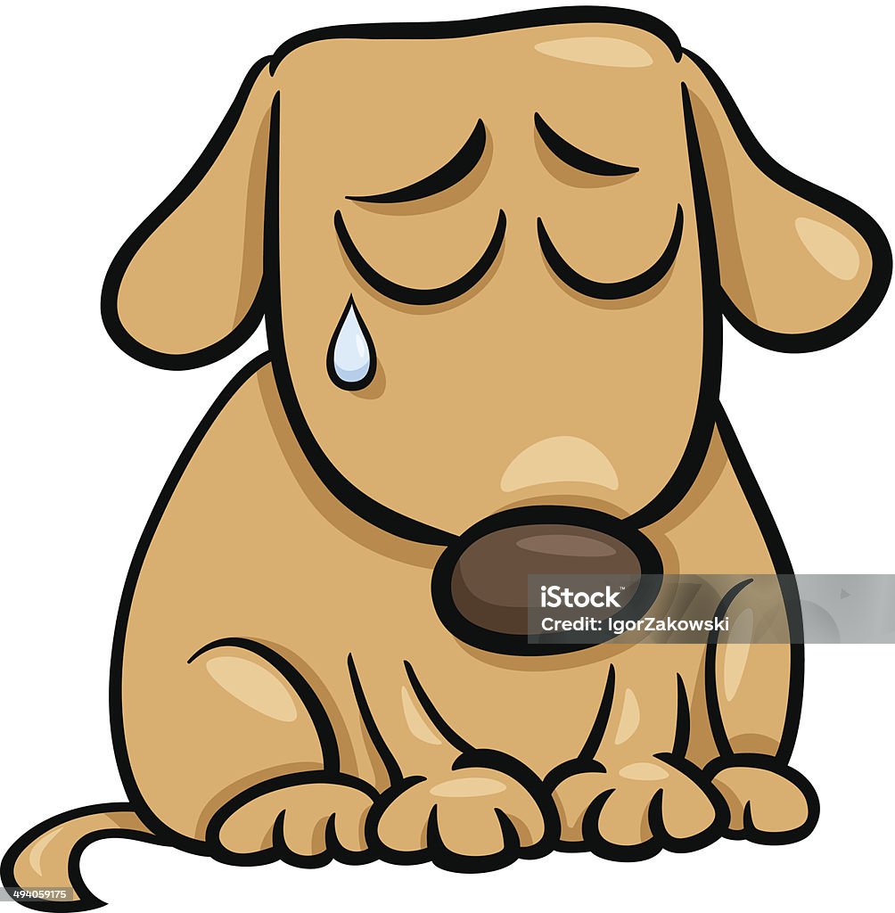 Sad Dog Cartoon Illustration Stock Illustration - Download Image Now -  Sadness, Dog, Puppy - iStock