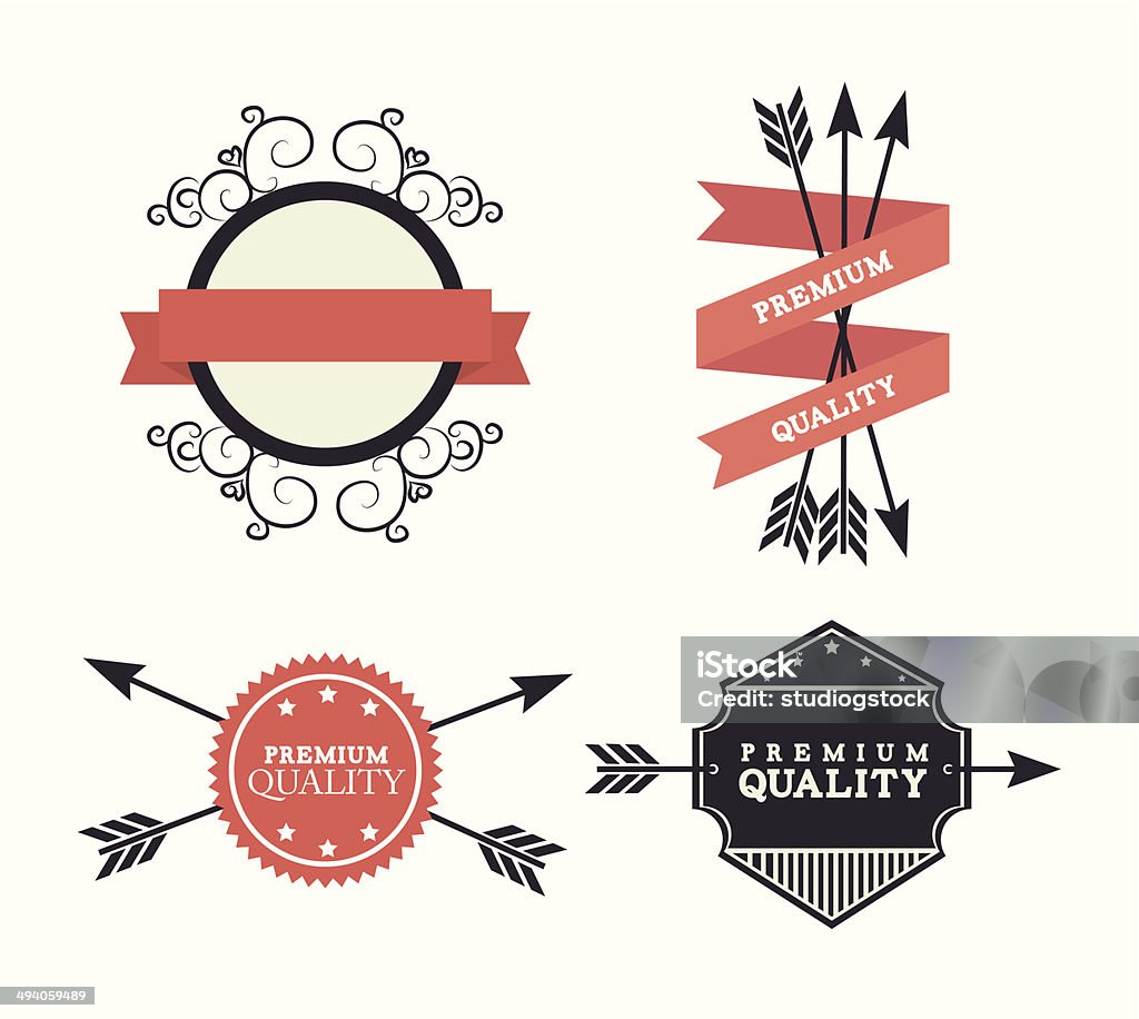 Emblem Sign Emblem Design Stock Illustration - Download Image Now - Arrow - Bow and ...